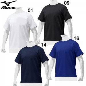 ミズノ MIZUNOベースボールシャツ 丸首野球 ウェア ベースボールシャツ(12JC9L38)