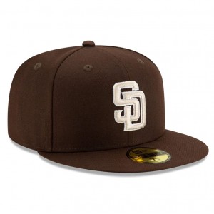 ニューエラ NEW ERA LP 59FIFTY MLBオンフィールド サンディエゴ・パドレス オルタネイト バーントウッド 野球 フットサル サッカー キャップ 帽子 23AW(13554977）
