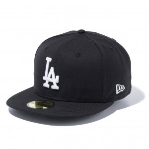 ニューエラ NEW ERA 59FIFTY ロサンゼルス・ドジャース ブラック × ホワイト 野球 人気 CAP キャップ 帽子 23AW（13562252）