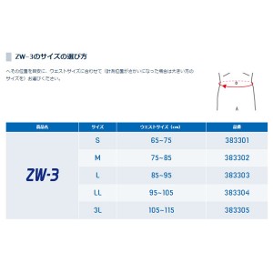 ザムスト ZAMSTサポーター 腰 ZW-3(ソフトサポート)サポーター 腰用17SS(3833)