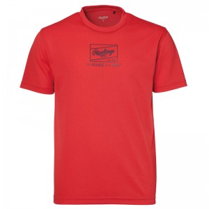 ローリングス RawlingsパッチロゴプリントTシャツTシャツ レッド 24SSAST14S04