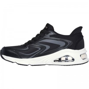 SKECHERS(スケッチャーズ)TRES-AIR UNO-EZ-GLカジュアル シューズ(177408-blk)