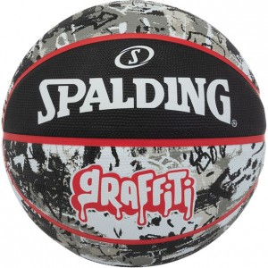 スポルディング SPALDINGグラフィティ ブラック X レッド SZ7バスケット競技ボール7号(84378z)