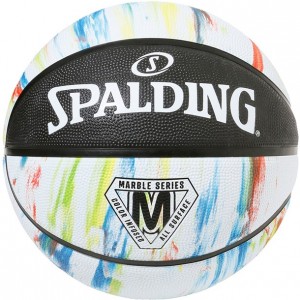 スポルディング SPALDINGマーブル ブラック X ホワイト SZ6バスケット競技ボール6号(84413z)