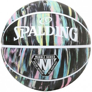 スポルディング SPALDINGマーブル ブラックパステル SZ6バスケット競技ボール6号(84414z)