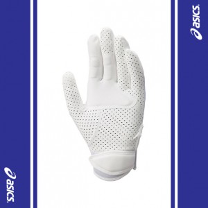 アシックス asics守備用手袋(片手) (ホワイト×ホワイト)(BEG360-0101)