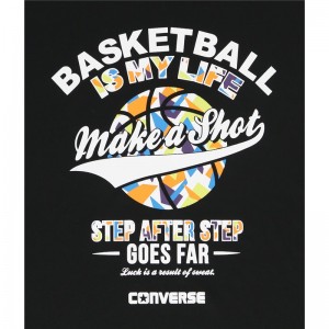 converse(コンバース)4S プリントTシャツバスケットTシャツ M(cb241366-1911)