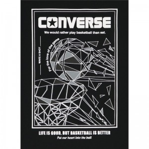 converse(コンバース)4S プリントTシャツバスケットTシャツ M(cb241370-1911)