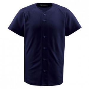 デサント DESCENTEフルオープンシャツ野球 ソフトユニフォーム シャツ・M(DB1010-NVY)