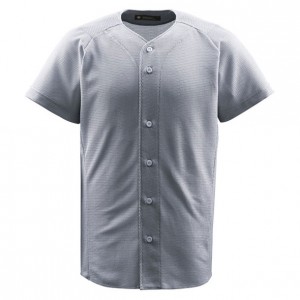 デサント DESCENTEフルオープンシャツ野球 ソフトユニフォーム シャツ・M(DB1010-SLV)
