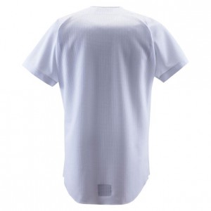 デサント DESCENTEユニフォームシャツ ハーフボタンシャツ野球 ソフトユニフォーム シャツ・M(DB1012-SWHT)