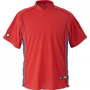 デサント DESCENTEベースボールシャツ野球 ソフトベースボールTシャツ(db109b-red)