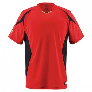 デサント DESCENTEベースボールシャツ野球 ソフトベースボールTシャツ(DB116-RED)
