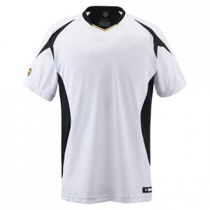 デサント DESCENTEベースボールシャツ野球 ソフトベースボールTシャツ(DB116-SWBK)