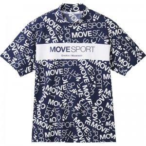 ムーブスポーツmovesportミニカノコ モックネックシャツマルチSP半袖 Tシャツ(dmmxja53-nvwh)