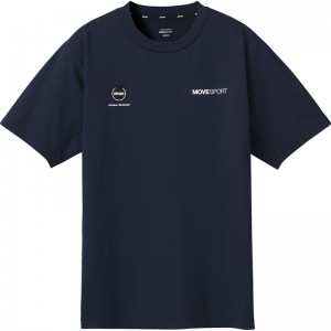 ムーブスポーツmovesportバックロゴ ショートスリーブシャツマルチSP半袖 Tシャツ(dmmxja54-nv)