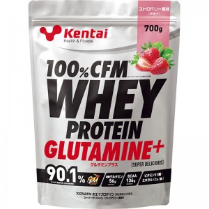 Kentai(ケンタイ)100%CFM ホエイプロテイン グルタミンプラス スーパーデリシャス ストロベリー風味サプリメント(栄養補助食品) スポーツサプリメント 機能性成分(K222)