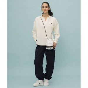 lecoqsportif(ルコック)ヘランカワッフル 長袖スキッパーシャツマルチトレ-ニングトップス単品(シャツ長)qmwxjb10-ewh