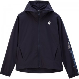 lecoqsportif(ルコック)ストレッチクロス ジャケットマルチSPウインドシャツ W(qmwxjf20-nv)