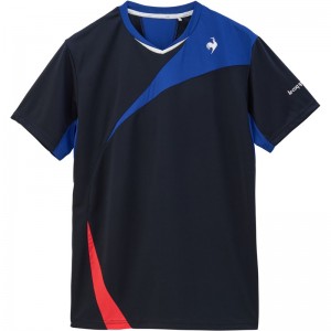 lecoqsportif(ルコック)切り替えゲームシャツテニスゲームシャツ M(qtmxja04-nv)