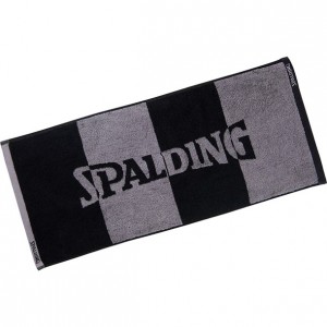 スポルディング SPALDINGジャガードタオル ボーダー ブラックバスケットタオル(sat211070)