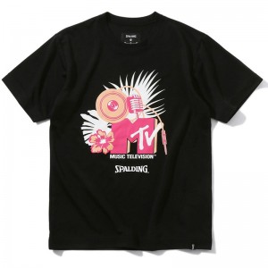 spalding(スポルディング)ジュニアTシャツ MTV ハワイナイスバスケットTシャツ J(sjt22069m-1000)
