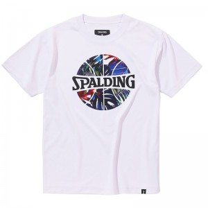 spalding(スポルディング)JRTシャツ ネオン トロピカル ボール フバスケットTシャツ J(sjt24052-2000)