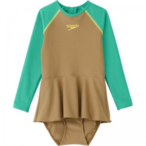 speedo(スピード)KIDS L/S SUITS水泳 水着 WJ(slg92401-co)