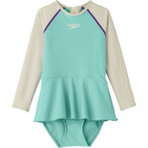 speedo(スピード)KIDS L/S SUITS水泳 水着 WJ(slg92401-sc)