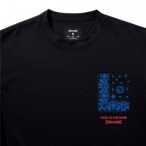 スポルディング SPALDINGTシャツバンダナポケット スムースドライバスケット 半袖Tシャツ(smt211120-1000)