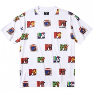 スポルディング SPALDINGTシャツ MTVクラシックロゴバスケット 半袖Tシャツ(smt211560-2000)