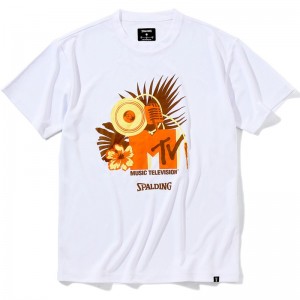 spalding(スポルディング)Tシャツ MTV ハワイナイスバスケット 半袖 Tシャツ(smt22051m-2000)