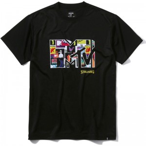 spalding(スポルディング)Tシャツ MTVコンピューターグリッチロゴバスケット 半袖 Tシャツ(smt22055m-1000)