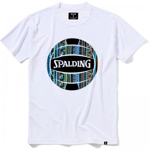 spalding(スポルディング)バレーTシャツ アフリカントライバルボールバレー 半袖 Tシャツ(smt22071v-2000)