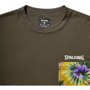 spalding(スポルディング)L/STシャツ スパイラルダイ ポケットバスケット長袖Tシャツ(smt22105-3900)