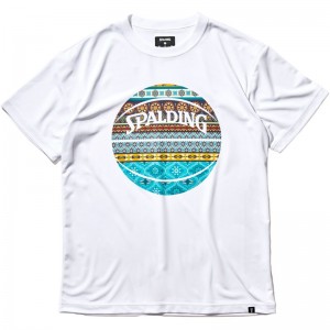 spalding(スポルディング)Tシャツ ボヘミアンボールバスケット半袖Tシャツ(smt22108-2000)