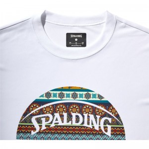 spalding(スポルディング)L/STシャツ ボヘミアンボールバスケット長袖Tシャツ(smt22109-2000)