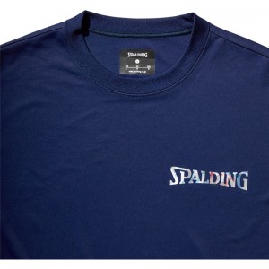 spalding(スポルディング)L/STシャツ ホログラム ワードマークバスケット長袖Tシャツ(smt22129-5400)