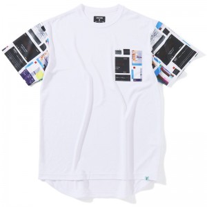 spalding(スポルディング)Tシャツ デジタルコラージュポケットバスケット 半袖Tシャツ(smt23011-2000)