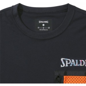 spalding(スポルディング)Tシャツ ホログラムポケットバスケット 半袖Tシャツ(smt23022-1000)