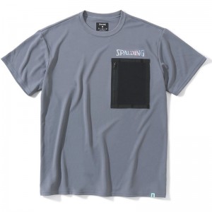 spalding(スポルディング)Tシャツ ホログラムポケットバスケット 半袖Tシャツ(smt23022-2600)