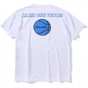 spalding(スポルディング)セレクトユアタートルズ バックプリントバスケット ハイネックTシャツ(smt23024t-2000)