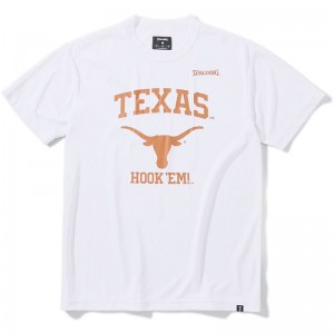 spalding(スポルディング)Tシャツ テキサス ロゴ HOOK'EMバスケット 半袖Tシャツ(smt23043tx-2000)