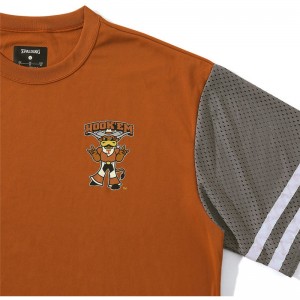 spalding(スポルディング)Tシャツ テキサス ラインスリーブバスケット 半袖Tシャツ(smt23046tx-7400)