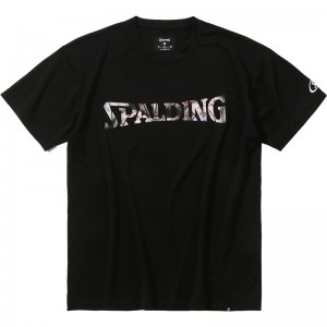spalding(スポルディング)Tシャツ ボールプリント ロゴバスケット 半袖Tシャツ(smt23122-1000)