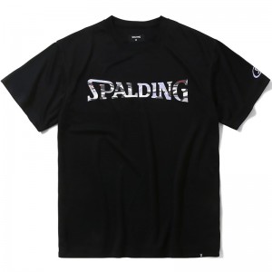 spalding(スポルディング)Tシャツ オーバーラップド カモ ロゴバスケット半袖 Tシャツ(smt24004-1000)