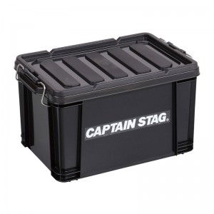 CAPTAIN STAG(キャプテンスタッグ)コンテナボックス No25（ブラック）トレッキング キャンプ用品 テーブル チェア(UL1050)