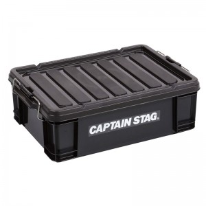 CAPTAIN STAG(キャプテンスタッグ)コンテナボックス No22（ブラック）トレッキング キャンプ用品 テーブル チェア(UL1051)