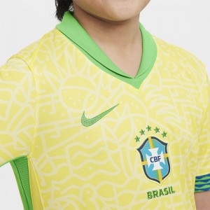 ナイキ NIKE ブラジル代表 JR 2024 スタジアム ホーム ジュニア サッカー レプリカウェア 24SU(FJ4409-706)