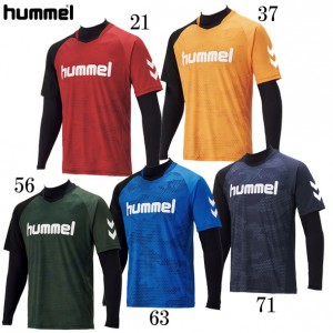 ヒュンメル hummelレイヤードプラクティスシャツセットプラクティスシャツ19FW (HAP7116)